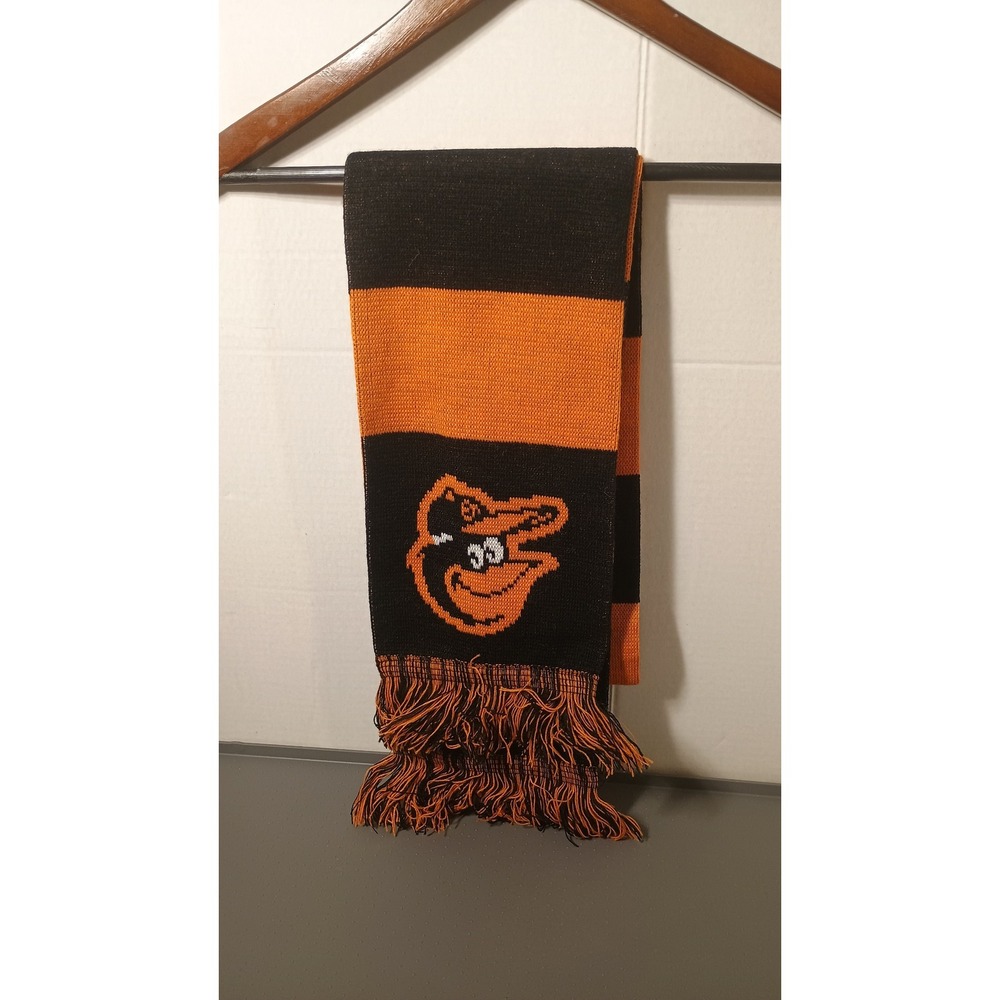 MLB Baltimore Orioles Scarf Unisex OS Orange Black Excellent This Is Birdland
